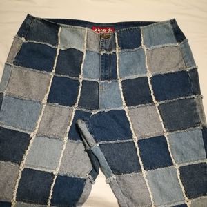 Zana Di Retro Patchwork Flared Jeans
